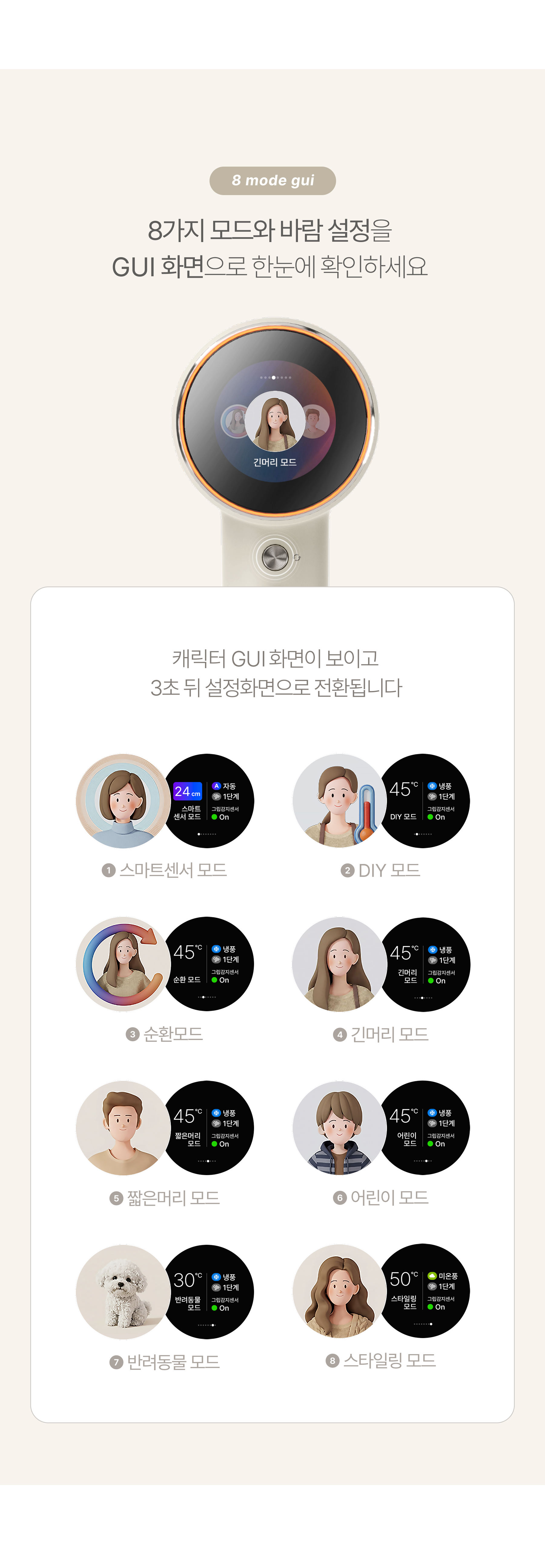 무아스 케어온 스마트센서 플라즈마 헤어 드라이기 저소음 드라이어 상세 이미지 33